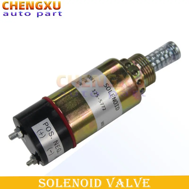 

125-5772 7C-9458 24V Fuel Shutdown Stop Solenoid Valve For Caterp-illar 3114 3116 3126 Engine