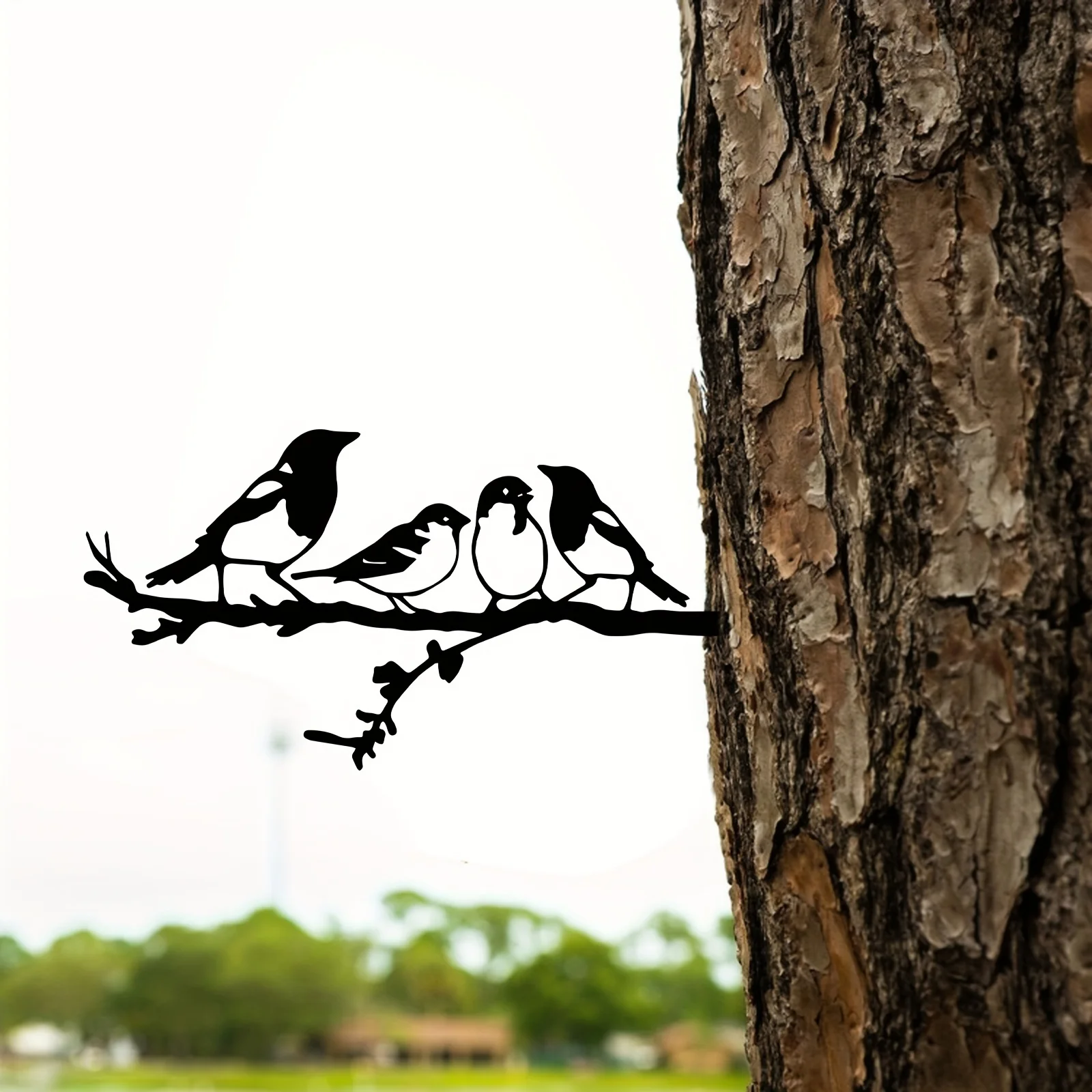 Metal Black Bird Garden Stakes Decoration Cute bird Garden Decorative Outdoor Statues For bird Lovers Yard Garden