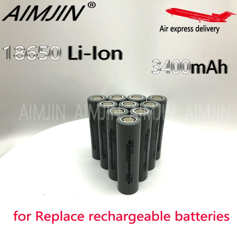 

3.7V 18650 3400mAh Capacity Li-ion Rechargeable Battery 18650 Flat Battery Rechargeable Battery for Flashlight Torch Battery