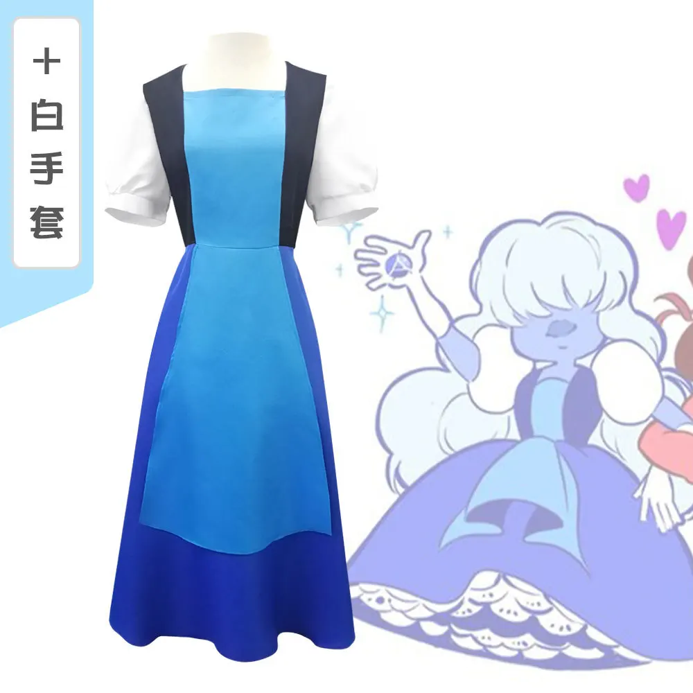 

Steven's Universe Steven Universe Sapphire Blue Sapphire Blue Long Dress Cosplay