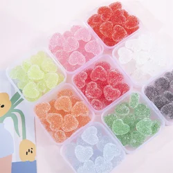 ST32 Ins Sugar Heart Beaded DIY Handmade Girl Earrings Jewelry Bead Bracelet Necklace Accessories Materials