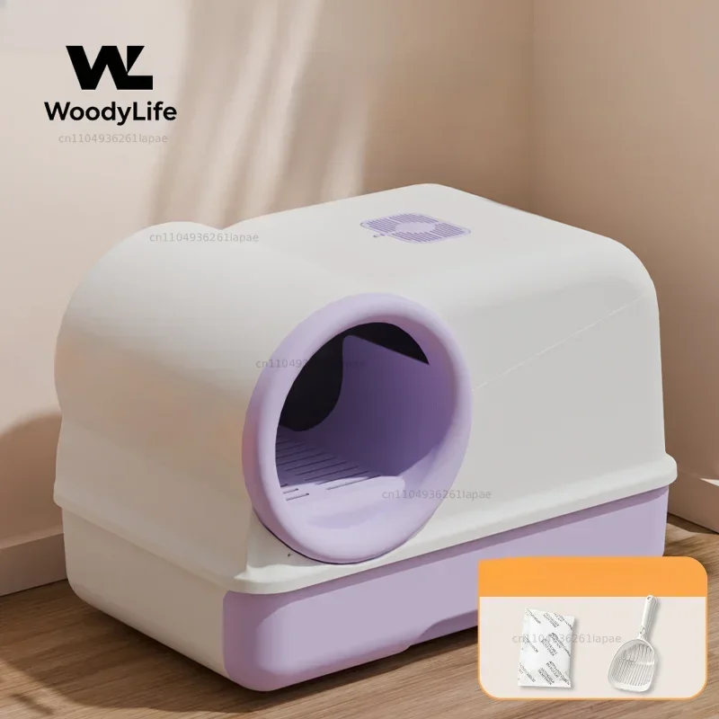 plastic-fully-enclosed-milk-cake-oversized-corridor-drawer-cat-litter-box-anti-sand-and-anti-odor-toilet-for-cats-cat-sandbox