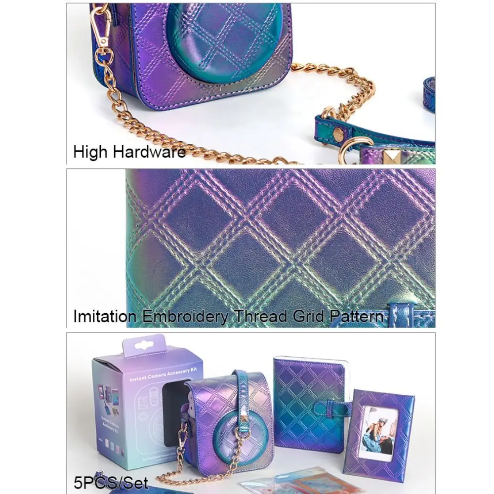 2024 Boarding Pass Instant Camera Accessories Set 5-in-1 DIY 3-inch Album Storage Bag for Fujifilm Instax Mini 12 image 4