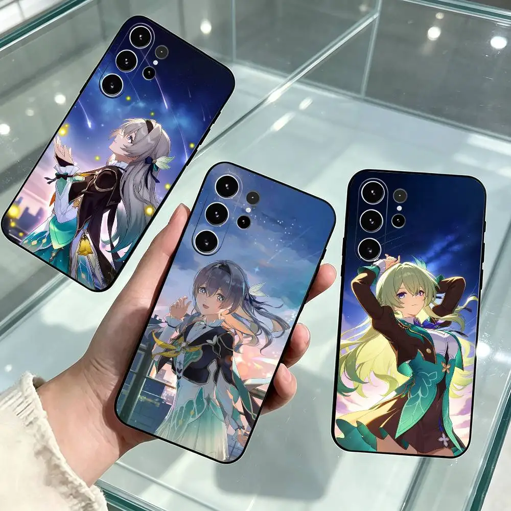 Honkai Star R-Rail Firefly  Phone Case Black Silicone Soft For Samsung S26,S25,S24,S23,S22,S21,S30,Ultra,Plus,Fe,Lite