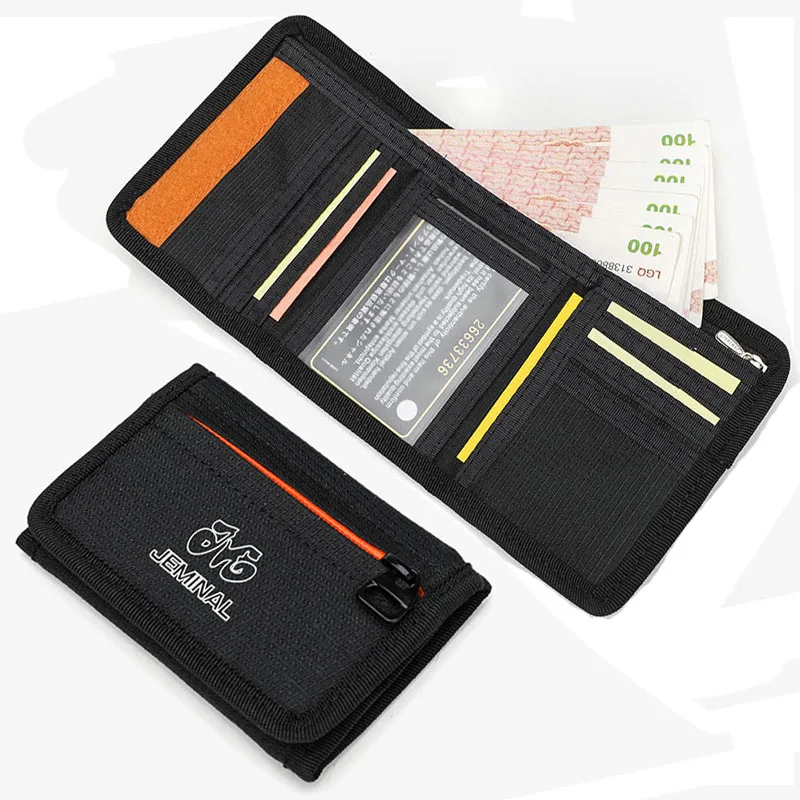 Leisure Wallet for Men Women Card Holder Inserts Coin Purses Fashion Student Foldable Wallet Novelty Oxford Trifold Money Folder