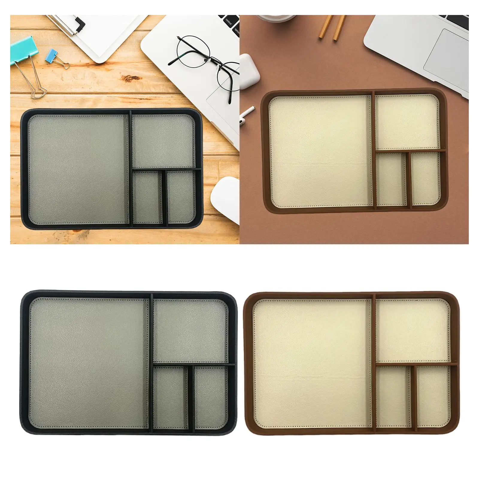 

Valet Tray NightStand Tray Stylish Sundries Gadget Case Stylish and Organised Storage Container Dresser Organizer for Wallet
