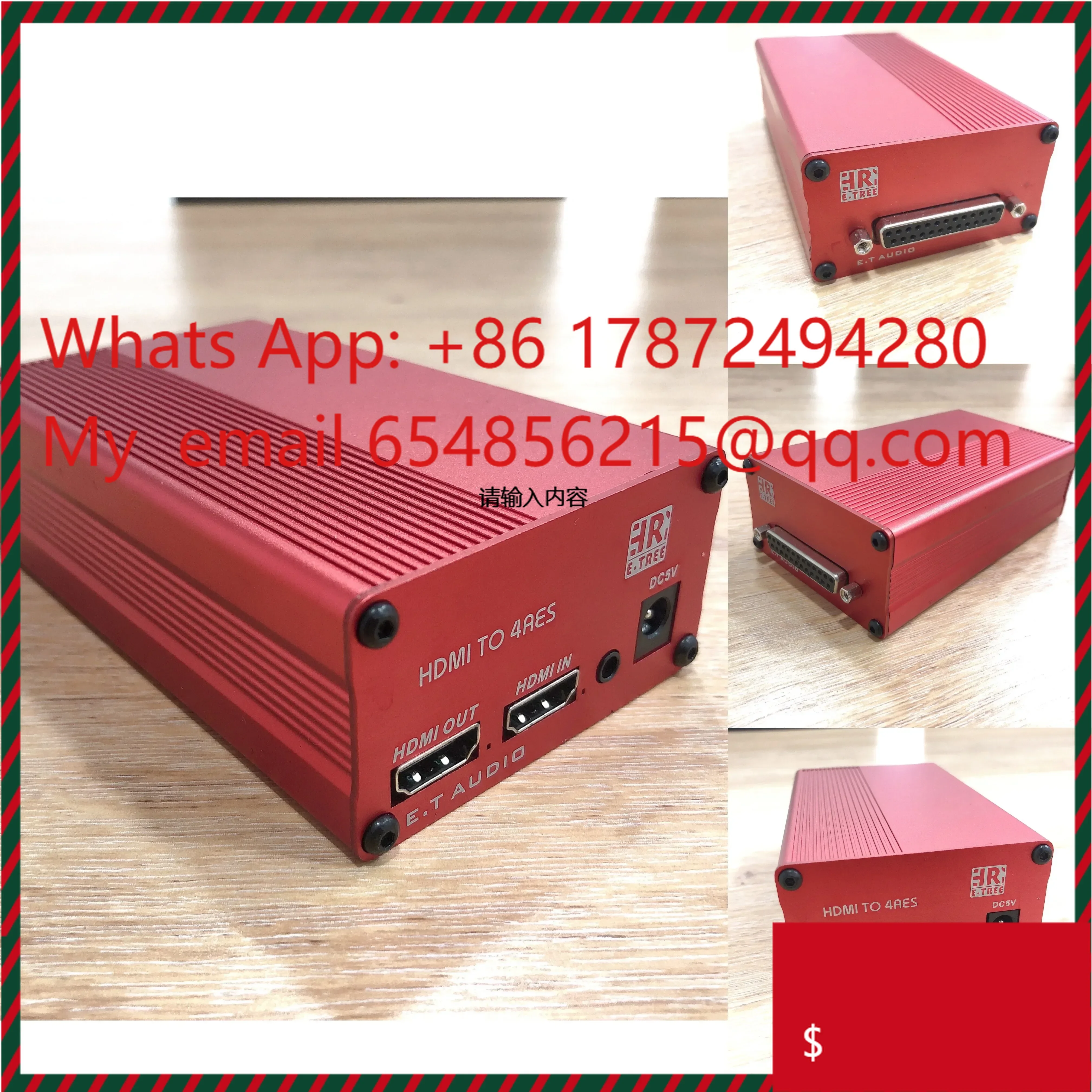 to 4AES, Dolby DTS de-embedding 4-way balanced AES/EBU (8-channel) signal DB25 output