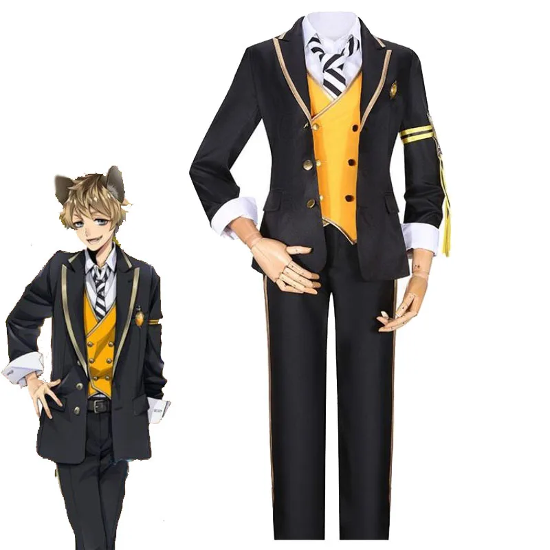 

Twisted-Wonderland Ruggie Bucchi Cosplay Costume Savanaclaw School Uniform Suits Halloween Party Uniforms Game Play Clothing