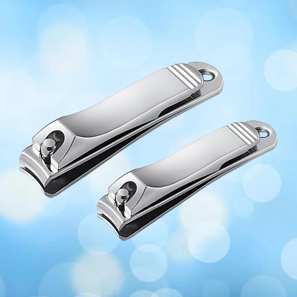 2Pcs Nail Clipper Stainless Steel Manicure Set Perfect Handy Beauty Kit for Women Men Daily Life Gift Idea