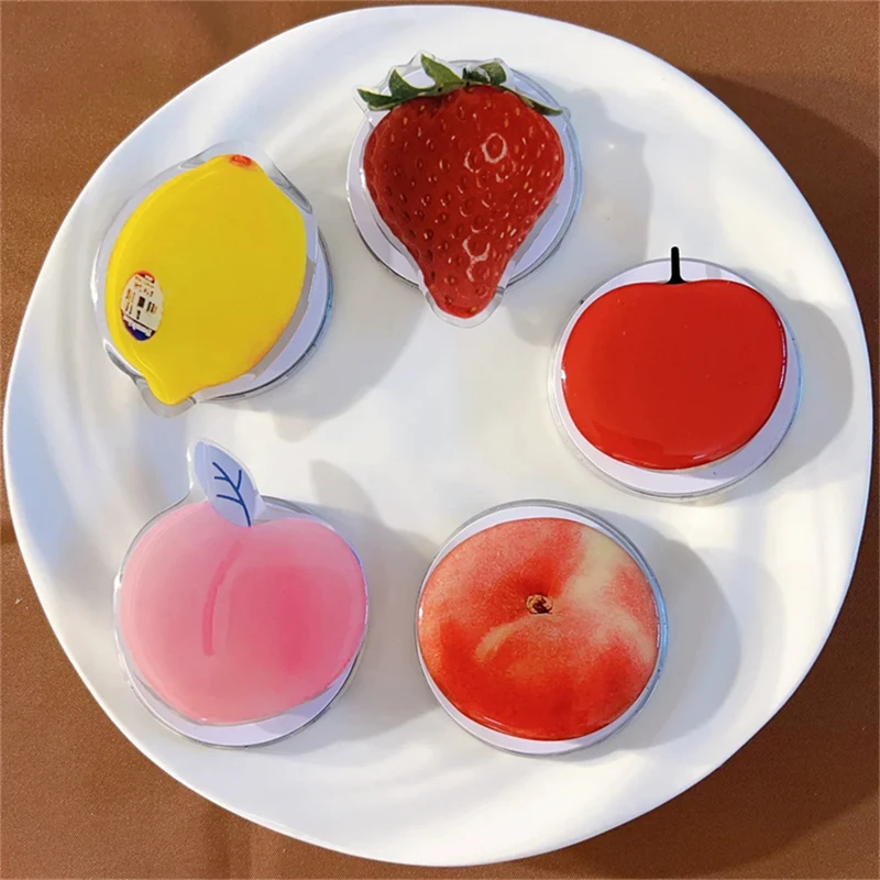 INS Obst Erdbeere Für Magsafe Magnetische Telefon Griptok Grip Tok Ständer Für iPhone 15, Faltbare Drahtlose Lade Fall Halter Ring