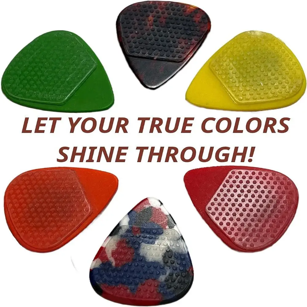 16Pcs/Set New Non-Slip Guitar Pick Grips Adhesive Washable Silicone Guitar Pick Silicone Reusable Guitar Pick Stickers
