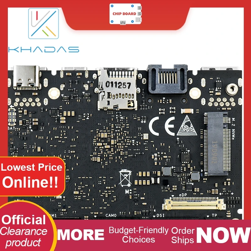 Khadas Edge-V SBC: Rockchip RK3399 board with 5.1 mold design for embedded projects