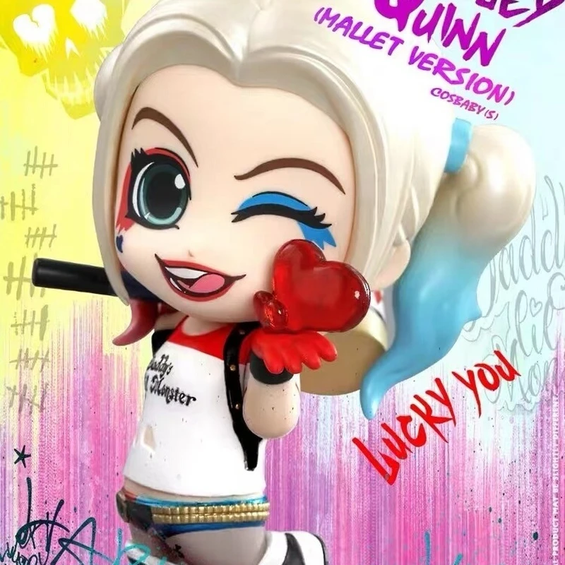 Hot Toys  Cosbaby Quinn Anti Hero Joker Woman Q Version Figurine Collection Action Figure Ornament Collectible Christmas