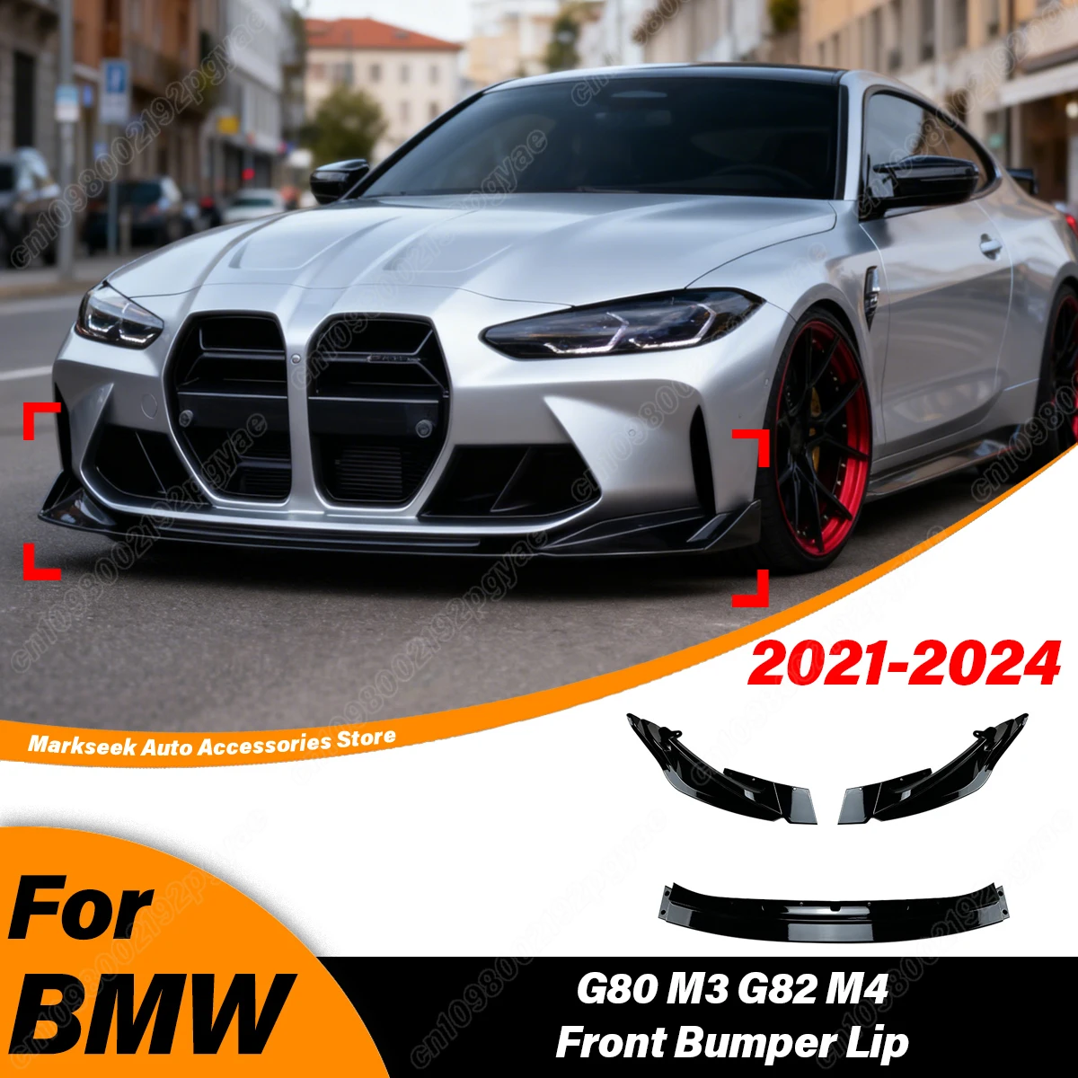 

For BMW G80 M3 G82 M4 2021 2022 2023 Automobile Sport Style Front Bumper Lip Car Front Chin Spoiler Decorate Modification Kit