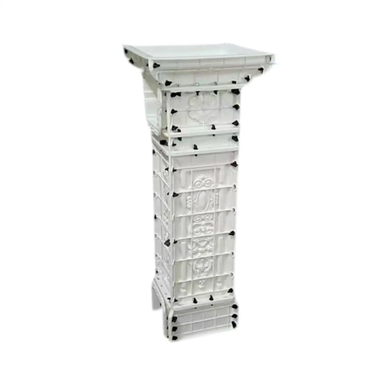 (Exclusivamente para usar con nuestros barandillas) Columnas espaciadoras que se pueden combinar con barandillas de 84 cm, 90 cm, 96 cm y 108 cm de altura, moldes de pilares, hechos de material abdominal, específicamente para hormigón y cemento, fácil de desmoldar, antiadherente, una sola vez