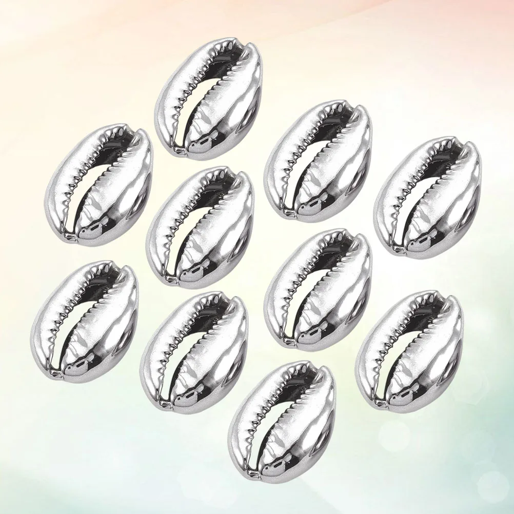 

50 Pcs Metal Shell Beads Electroplated Pendant DIY Jewelry Accessories Cowrie Shells Bracelet Earrings Home Decor