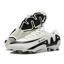 Sapatos de futebol FG TF macios para homens, tênis de futebol respiráveis, chuteiras antiderrapantes, tênis de grama, calçado esportivo de corrida ao ar livre