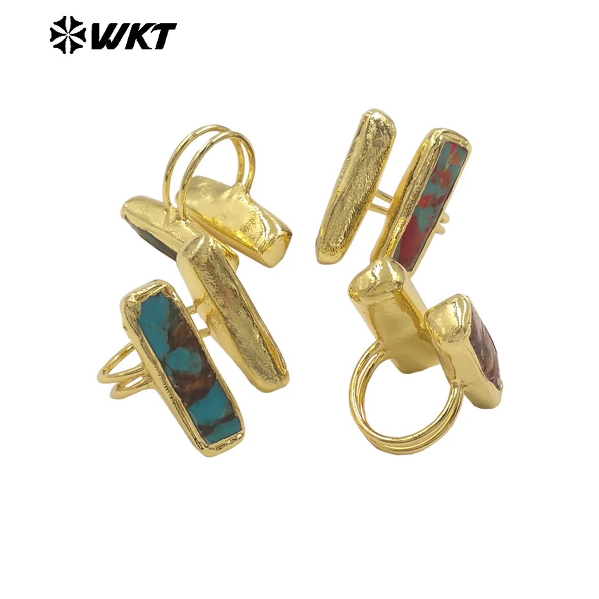 

​ WT-R572 Императорский камень, высокое качество, чудесная квадратная форма, кольцо US7 с 18-каратным позолоченным покрытием для женщин, свадебное ACC