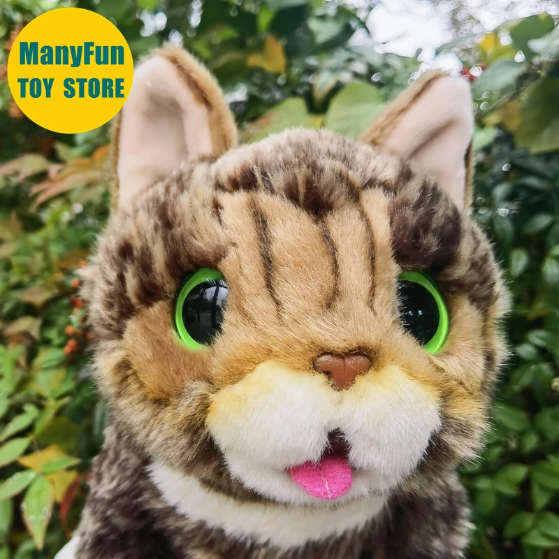 

Realistic Brown Tabby Cat High Fidelity Cat Plushie Lifelike Dragon Li Cat Plush Toy Mackerel Tabby Cat Stuffed Animal Doll Kids