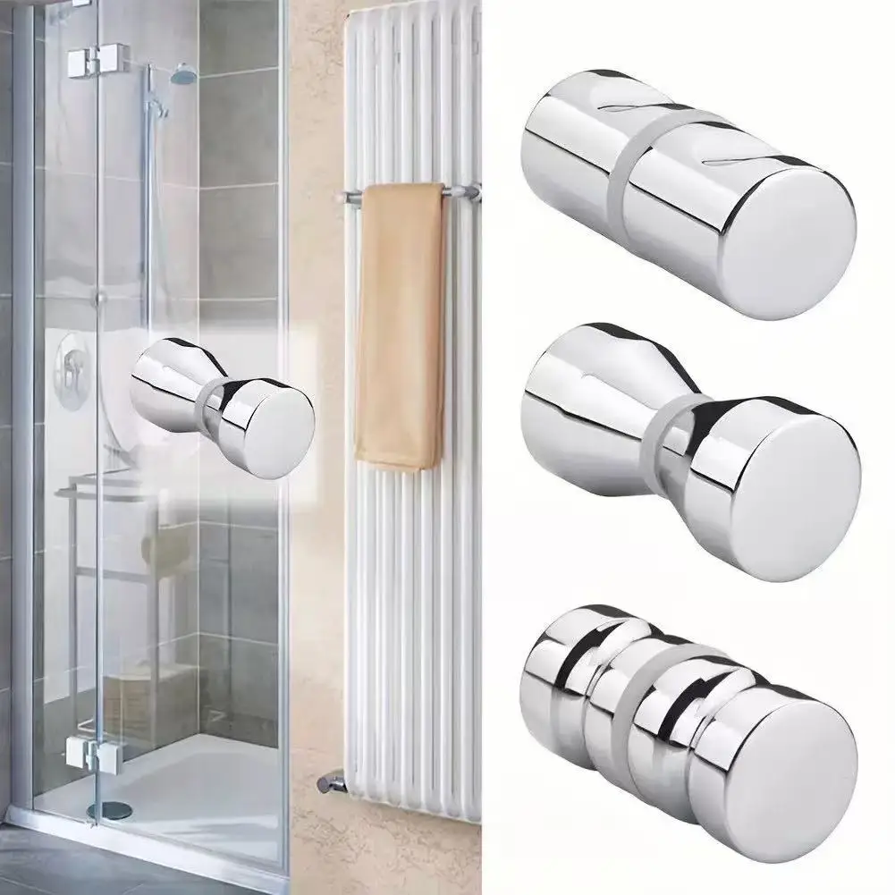 Manija elegante para puerta de ducha de vidrio, pomo para puertas de ducha correderas, tirador de doble cara, piezas de repuesto de herrajes para puertas de vidrio de baño