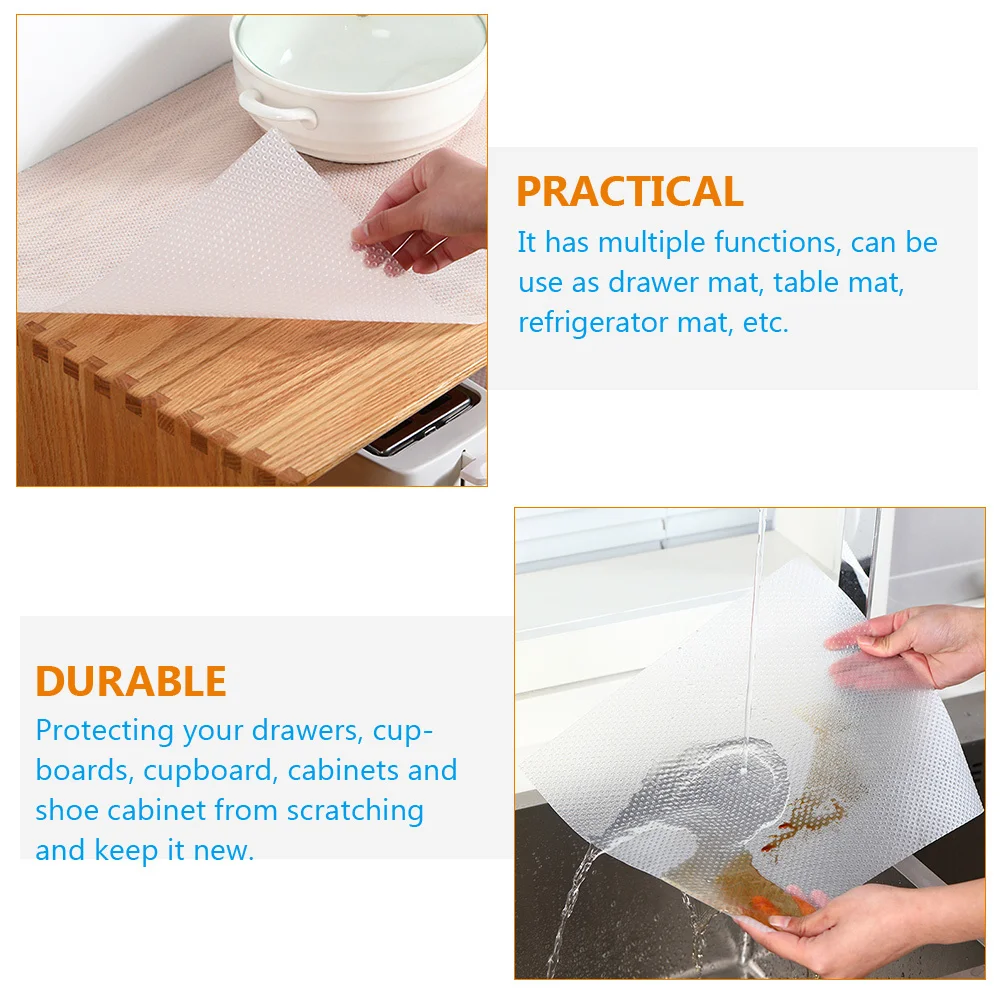 

1 Roll Anti-Skid Cabinet Liner Waterproof Drawer Mat Thick Eva Protection Non-Slip Kitchen Shelf Liner For Storage Drawers