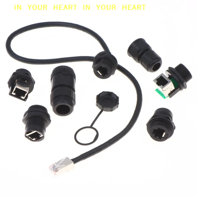 【X】RJ45 Connector Kit IP67 Waterproof Rust Resistant Stable for Outdoor Industrial Ethernet Cabling Jobs
