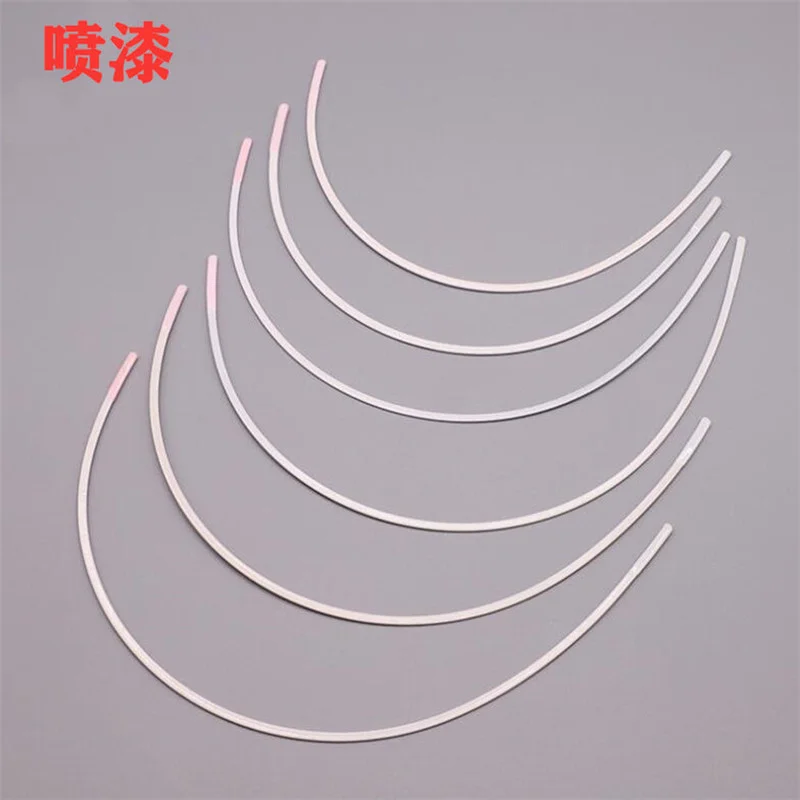 2 Pairs of Plastic Coated White Steel Ring 304 Rust-proof Stainless Steel Steel Ring Underwear Bra Steel Ring Replacement