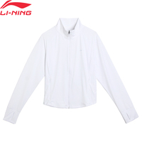 Li-Ning Women's Fitness Knit Windbreaker 86%Polyamide 14%Elastane Slim Breathable LiNing Sports Coat AFDVK56