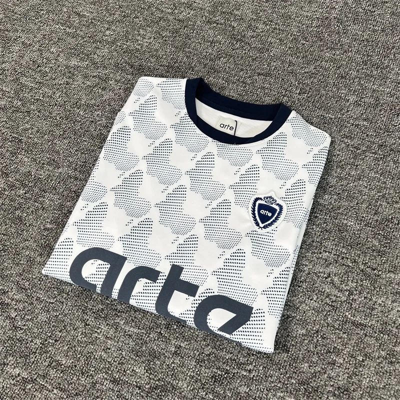 

ARTE Football Shirts Men Women Embroidered Small Label Pure Cotton White Arte Oversized T Shirt