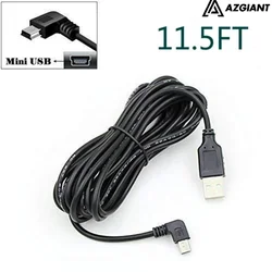 Charging Power Cable for Dash Cam USB 2.0 to Mini USB Car Vehicle Power Charger Adapter Cord for GPS DVR Rearview Mirror