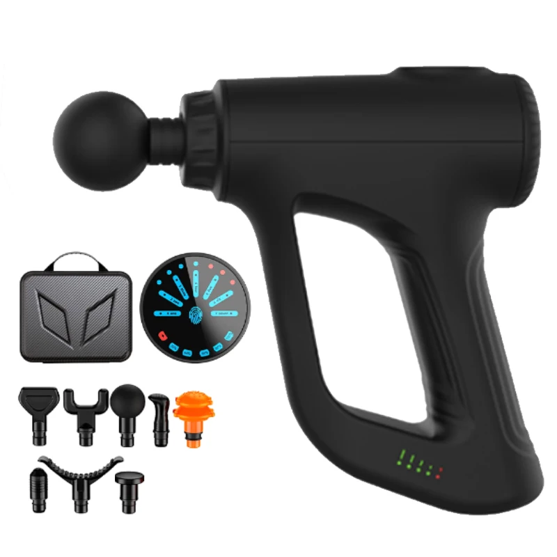 

Professional High Powered Body Massager High Frequency Vibration Fascial Muscle Gym Massage Gun with Heated Function