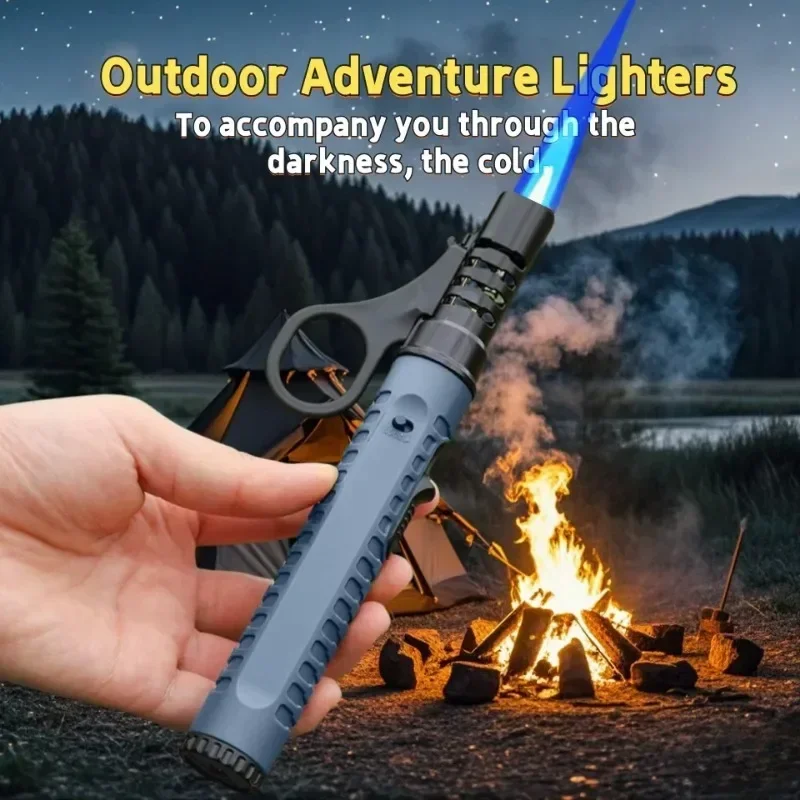 

High Temperature High Fire Pendant Lighter Windproof Jet Flame Torch Inflatable Outdoor Cigar Camping Barbecue Lighter