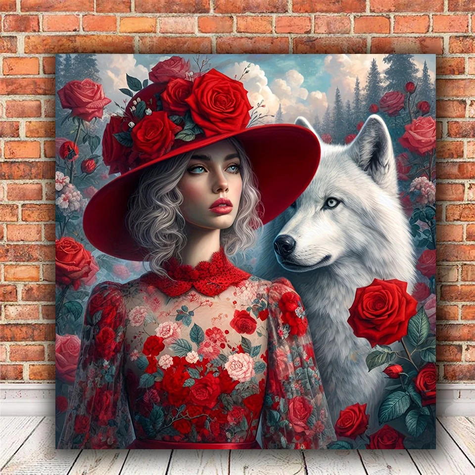 5D DIY เพชรจิตรกรรมชุดผู้หญิงแ - Resin Art Wallpaper บทวิจารณ์และราคา
