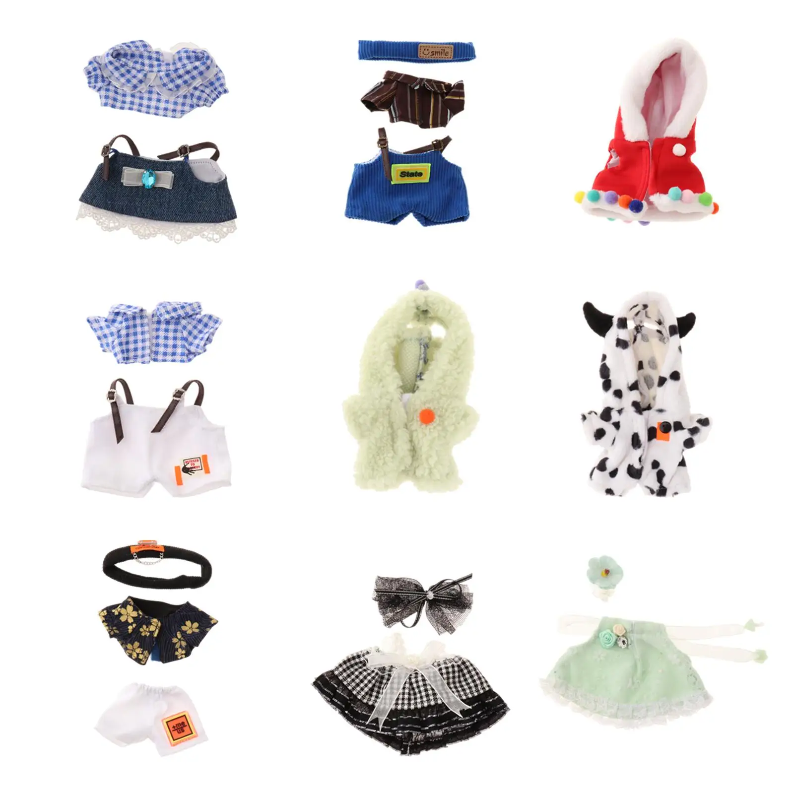 

17 см плюшевая кукла одежда мягкий реквизит для фото стильные плюшевые аксессуары для кукол милые