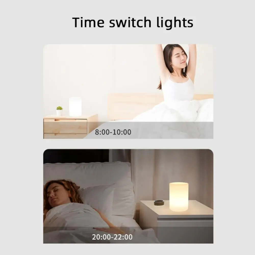 Imagem -04 - Tuya Wifi Smart Led Night Light Lâmpada de Mesa Rgb Regulável App Voice Control Timing Trabalhar com Alexa Home pc Pcs