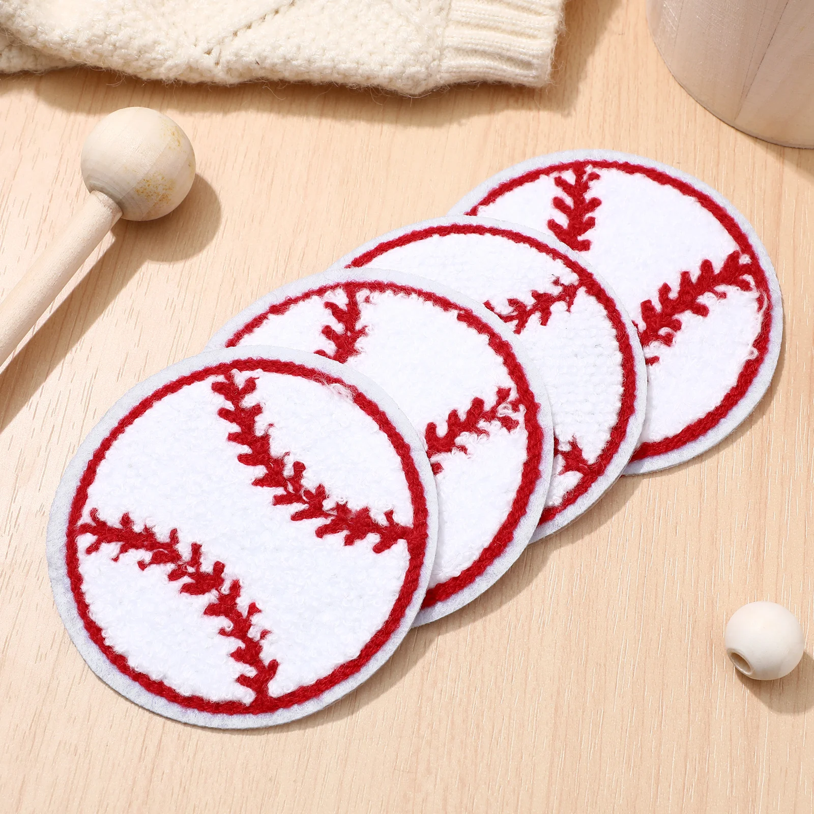 

10Pcs Baseball Cloth Patches Wear-Resistant Decorative Clothes Applique for Repair Bags Hats Shoes Accessories