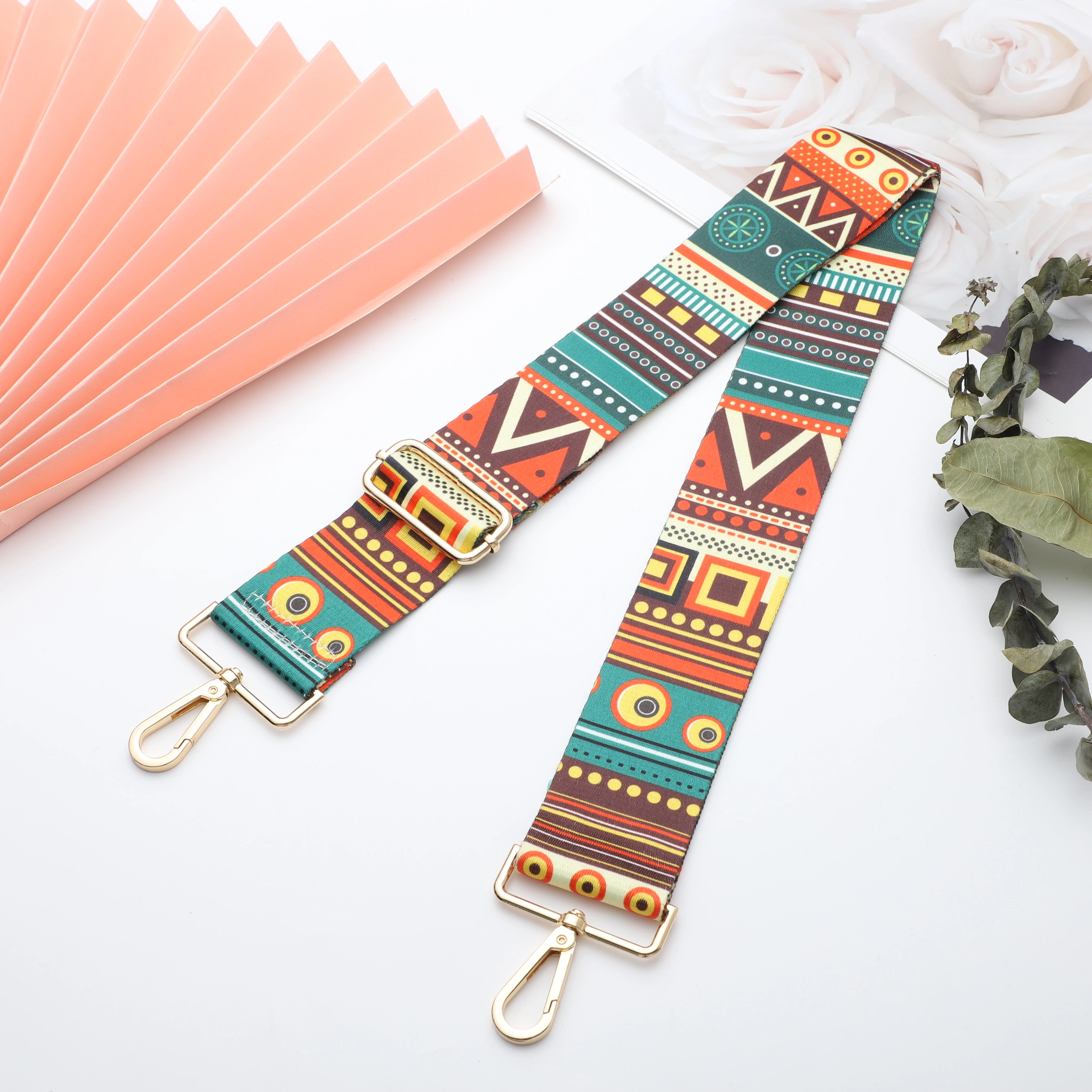 

Adjustable Shoulder Strap 5cm Widening Thickening Woven Ethnic Style Pattern Colourful Jacquard Accessories DIY Handbag Straps