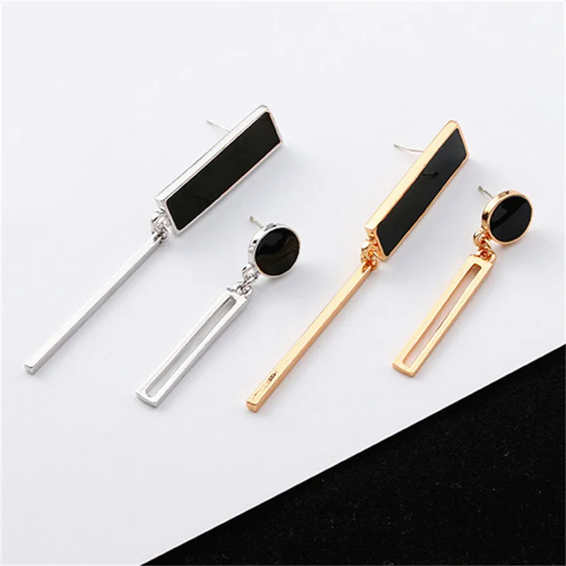 Korean Geometric Long Asymmetric Earrings 2026 Metal Earing Hanging Fashion Women Party Jewelry Pendientes Brincos
