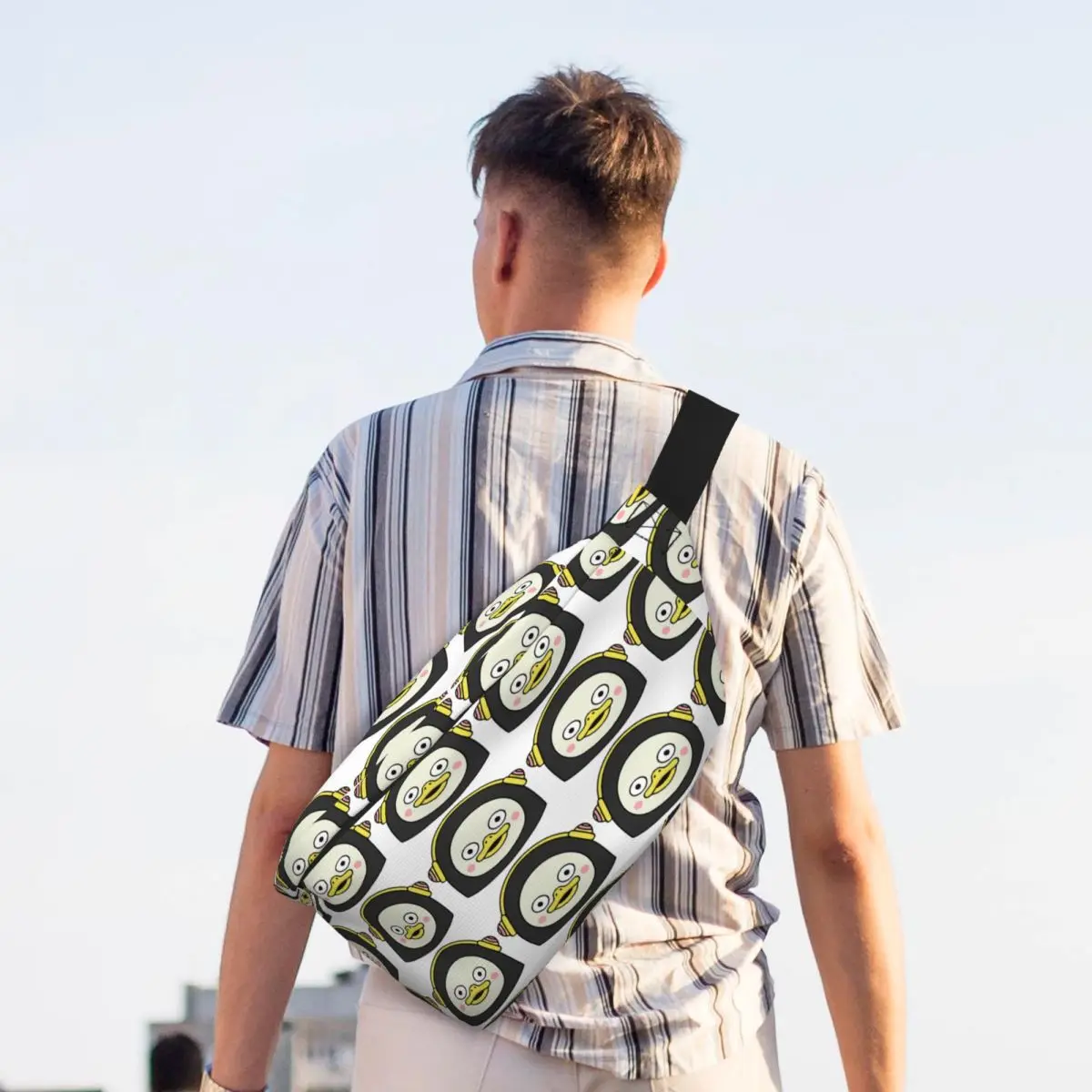 Pengsoo Face Crossbody Waist Bag - Adjustable Strap Detail
