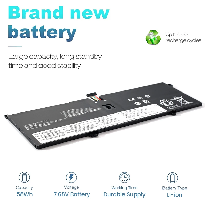 SOMI L18M4PH0 L18C4PH0 Battery For Lenovo Yoga C940 C940-14IIL 81Q9 Series 5B10T11585 5B10W67374 5B10T11586 58Wh 7.68V 7630mAh