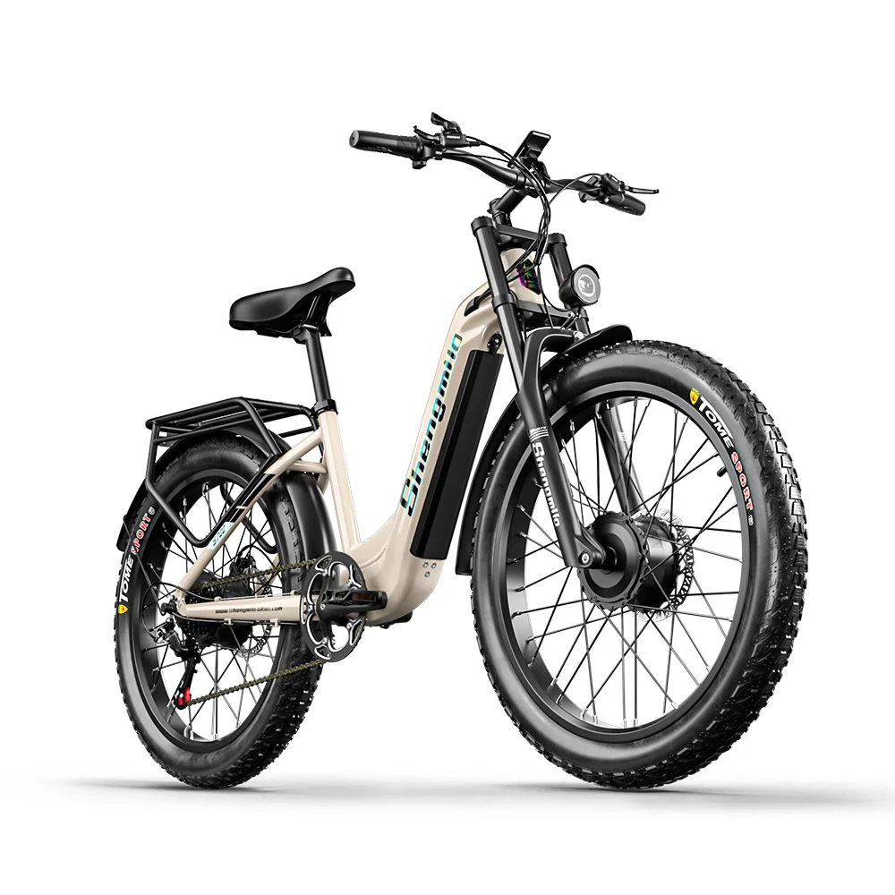 Shengmilo Electric Mountain Bike S700 for Adults with Two Motors 48V Battery 17.5Ah 840Wh Wide Tire Bicycle