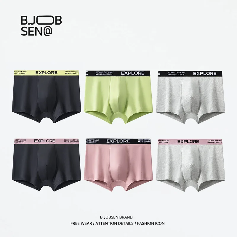 

Class a Pure Cotton Men's Boxer Briefs Summer Breathable Boys Pink Boxer Briefs