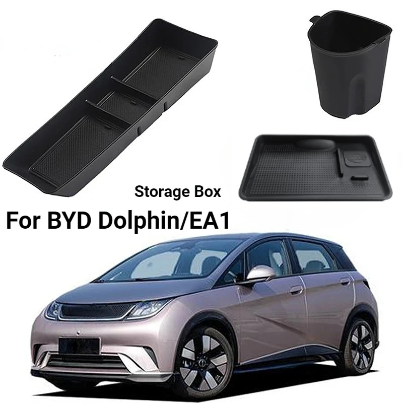 Car Storage Box For BYD Dolphin Central Control Storage Sundries Box Byd EA1 Water Cup Holde Rear Screen Storage Box Accessories