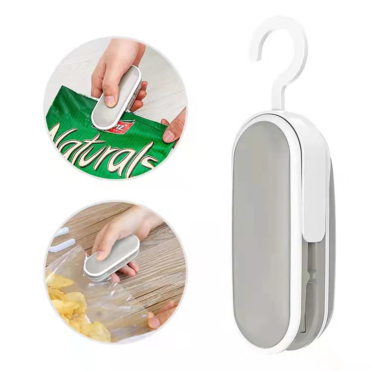 Vacuum Food Sealer Plastic Bag Mini Packaging Machine Portable Plastic Sealer Food Storage Snack Vacuum Sealer (no Battery)