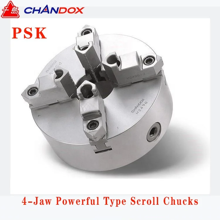 Taiwan Brand CHANDOX 4-Jaw Powerful Type Scroll Chucks PSK-07 PSK-09 PSK-12 PSK-16