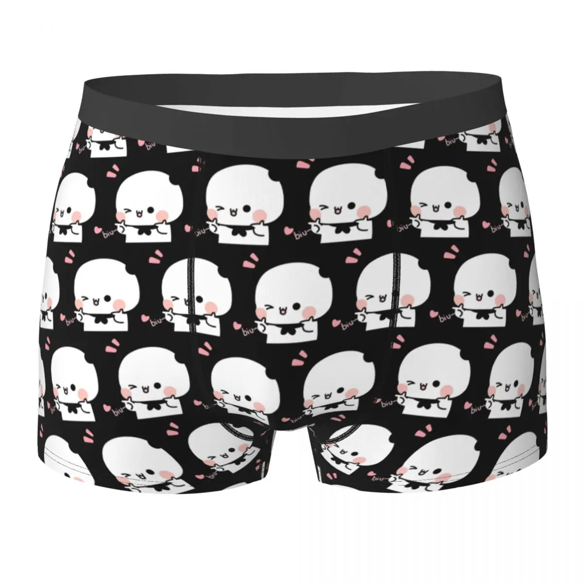 Bear And Panda Bubu Dudu Finger Guns Love Boxer Shorts Pouch Underwear Quality Printing Shorts Briefs Male Panties Plus Size