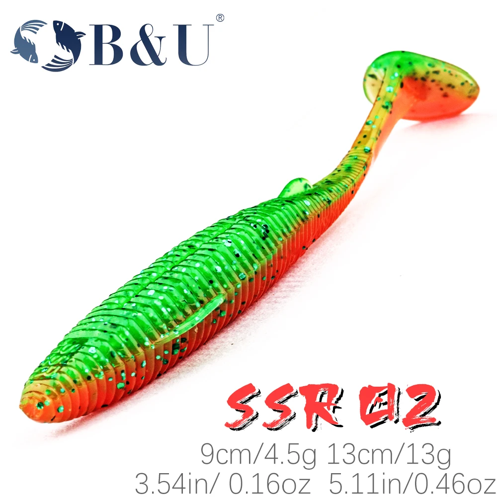 B&U 90/130mm Soft Fishing Lures Baits Swimbait Catfish Wobblers For Pike And Bass Super Soft Rubber Bait Softbaits