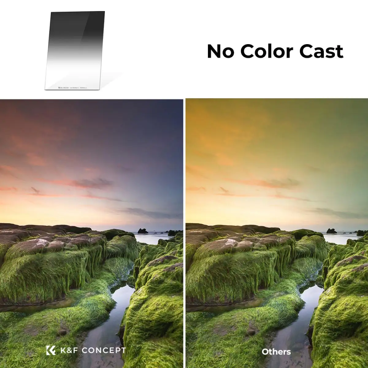 K&F Concept Square Soft GND16 Filter 100*150*2mm Soft 4 f-stop Graduated Neutral Density Filter Multi Coated NANO-X Series