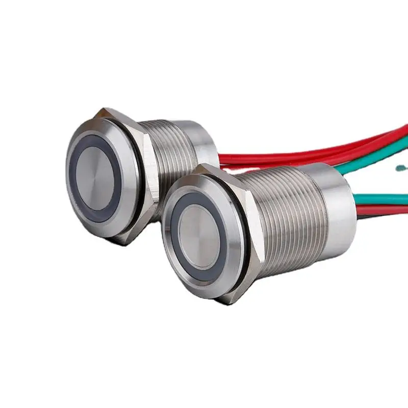 

ABILKEEM Высокое качество IP67 Водонепроницаемый 19 мм кольцо с плоской головкой светодиодный металлический переключатель подводный емкостный сенсорный пьезопереключатель