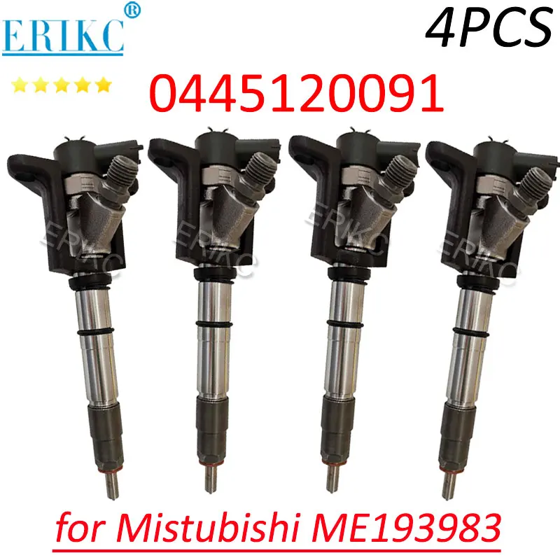 4PCS 0445120091 ME193983 CR Injector Sprayer 0 445 120 091 Diesel Engine Fuel Nozzle 0445 120 091 For Bosch MITSUBISHI Vehicle